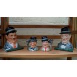A pair of Royal Doulton Oliver Hardy and