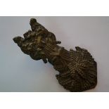 A Victorian stamped brass wheatsheaf let