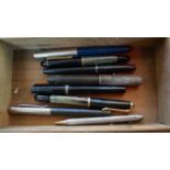 A small quantity of fountain pens; toget