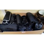 Ten pairs of modern binoculars, to inclu