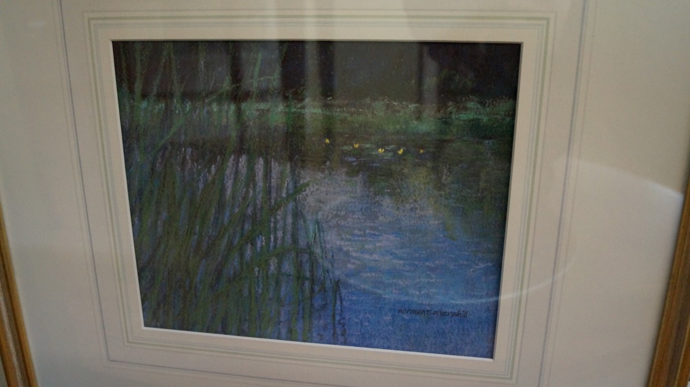 Norman Battershill, 'Lilies on the Stour - Image 3 of 4