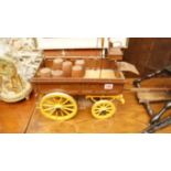 A painted wood 'Whitbread' dray cart, an