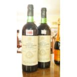 Two 73cl bottles of 1975 vintage Chateau