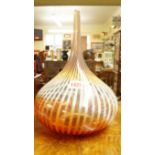 A Murano glass vase, with white trailed