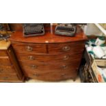 A 19th century mahogany bowfront chest,
