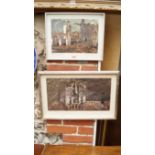 Norman Wade, 'Durham Cathedral' and 'Lindisfarne Priory', each signed, titled, dated 73 & 70 and