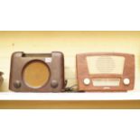 Two vintage Bakelite radios, comprising: