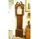 A 19th century oak and mahogany longcase