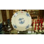 An 18th century English porcelain plate,