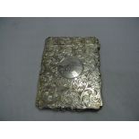 A Victorian silver card case, by Frederi