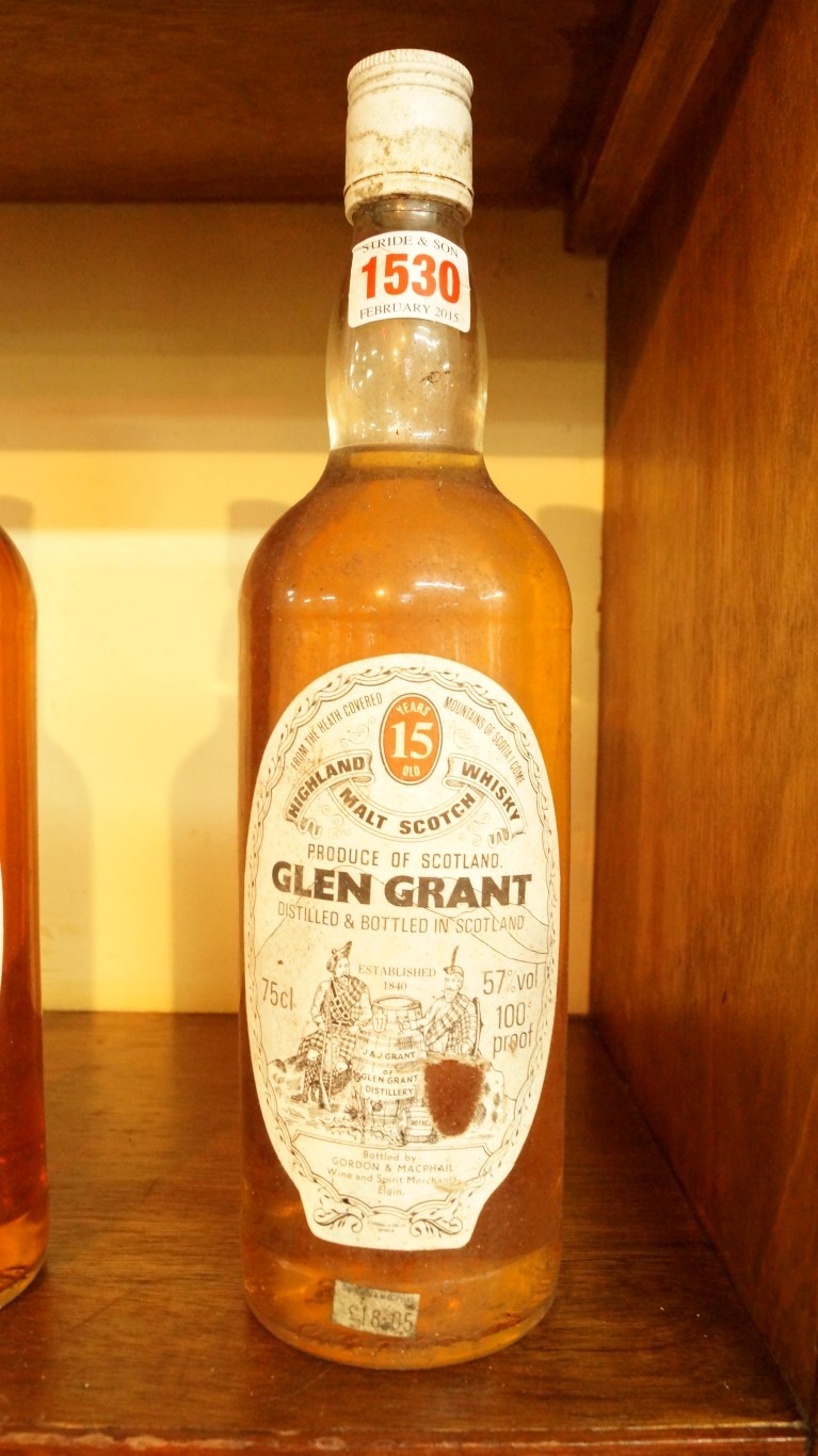 A 75cl bottle of Glen Grant 100 proof 15