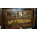 A marquetry panel of 'The Last Supper',