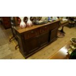 An 18th century oak dresser base, 174cm wide.  Condition Report: Overall condition is good,