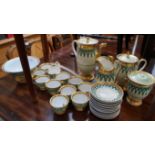 A 19th century continental porcelain part coffee service. Condition Report: The gilding is rubbed on