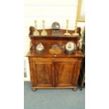 A George IV figured mahogany chiffonier, 98cm wide.  Condition Report: The overall look of this