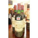 Three bottles of 1988 Chateau Kirwan Mar