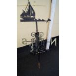 An old wrought iron weather vane, with s