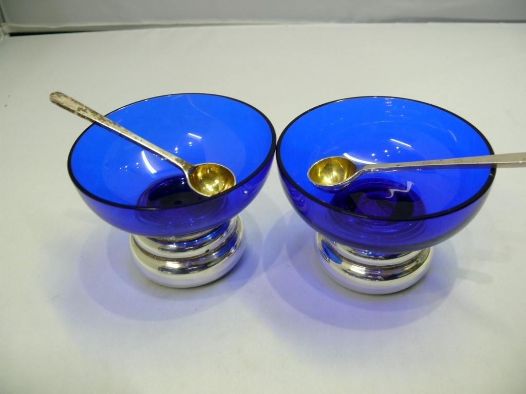 A set of six contemporary silver and blu - Image 6 of 10