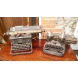 An old Oliver typewriter; together with