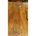 Two Victorian glass walking canes, longe