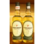 Two 70cl bottles of Glen Grant single ma