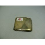 A silver cigarette case, by W H S, 80g.