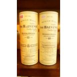 Two 70cl bottles of Balvenie malt whisky