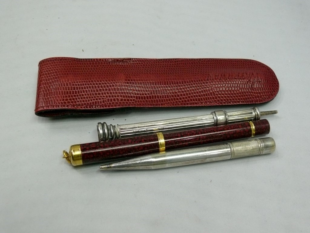 A modern Waterman ball point pen; togeth