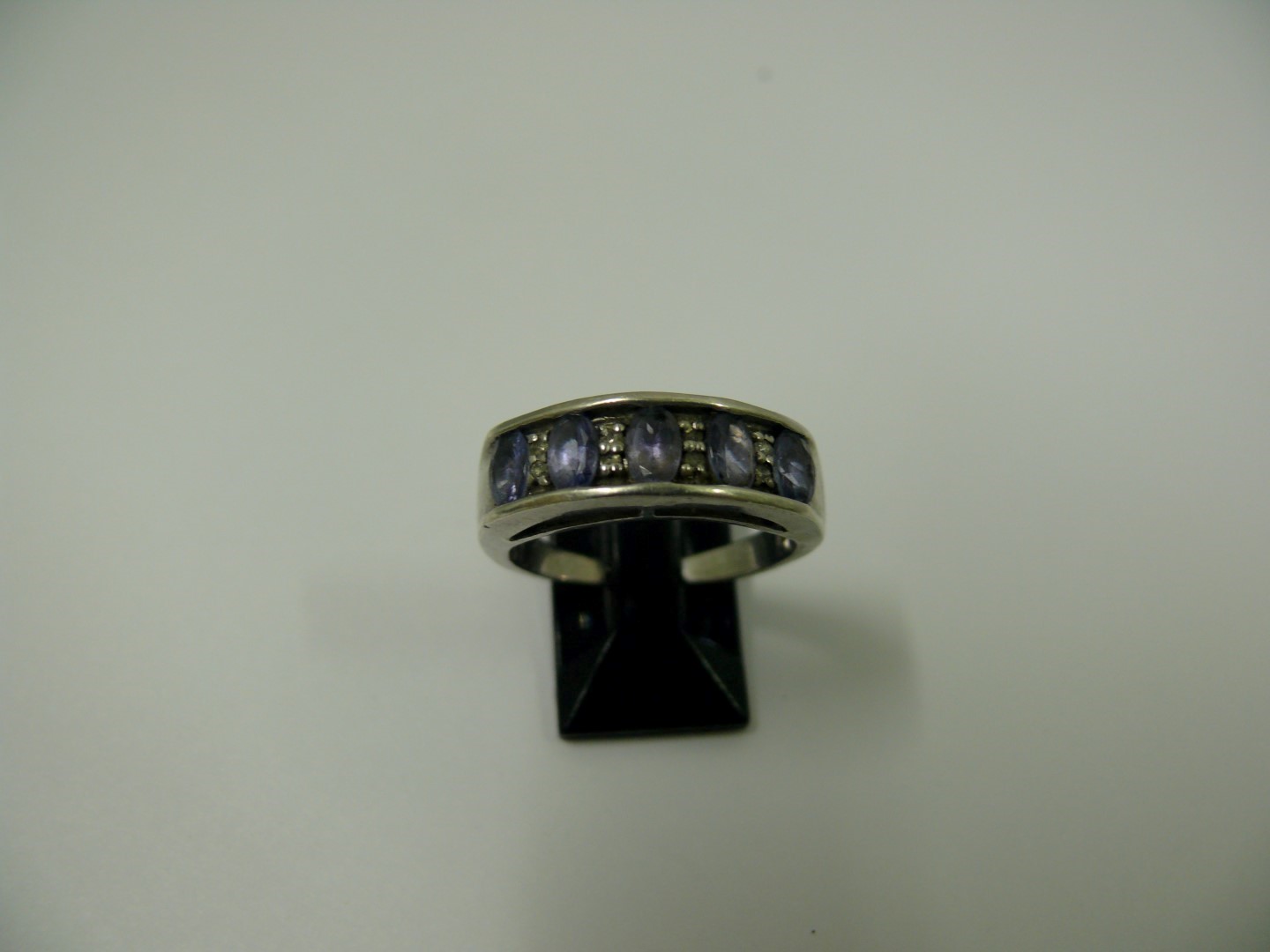 Six various 925 silver rings set tanzani - Image 6 of 7