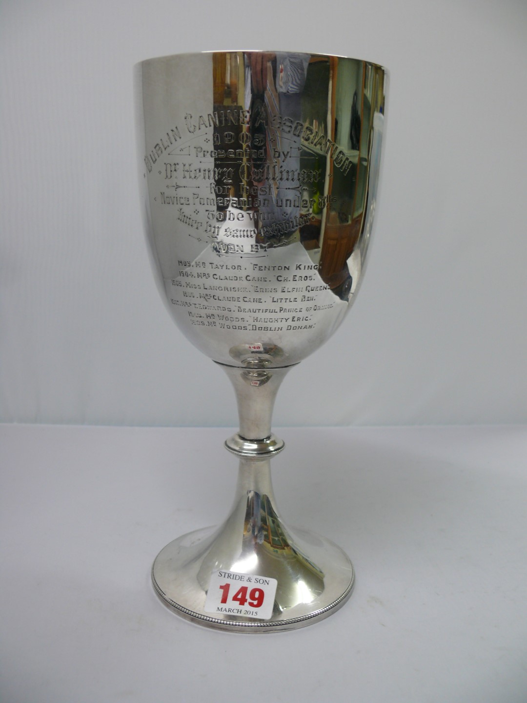 An Edwardian silver trophy cup, by Harri