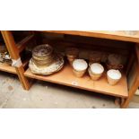 A 19th century English porcelain white and gilt part tea service.