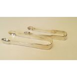 A pair of William IV silver sugar tongs, by William Bateman,