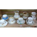 A small quantity of 19th century and later English tea cups and saucers.