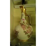 A Victorian Royal Worcester ewer, 33cm high.