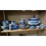 A quantity of Chinese blue and white porcelain, 18th century and later, (s.d.