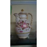 A Victorian Royal Worcester jug and cover, 25.5cm high. Condition Report: No visible signs of chips,