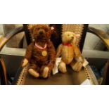 Two Steiff teddy bears, coprising: a boxed 2001 limited edition; and another smaller example.