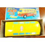A Made in Japan VW school bus, boxed.