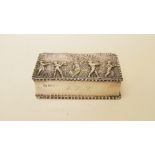 A late Victorian silver rectangular box, by T H Hazlewood & Co, Birmingham 1901, with crinkled edge,