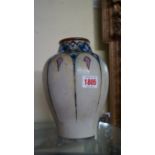 A Royal Doulton stoneware vase, 20cm high, (restoration to rim).