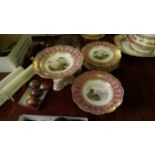 A Victorian Davenport nine piece dessert service. Condition Report: Overall condition is good with