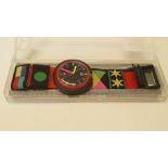 A Swatch 'POP' ladies wristwatch.