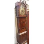 A 19th century composite mahogany longcase clock,