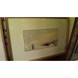 H Martin, Venetian scenes, a pair, signed and inscribed, watercolour, 13.5 x 25.5cm. Condition