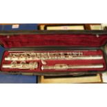 A cased Yamaha 211 SII flute.