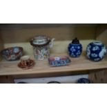 A small group of Oriental pottery and porcelain,