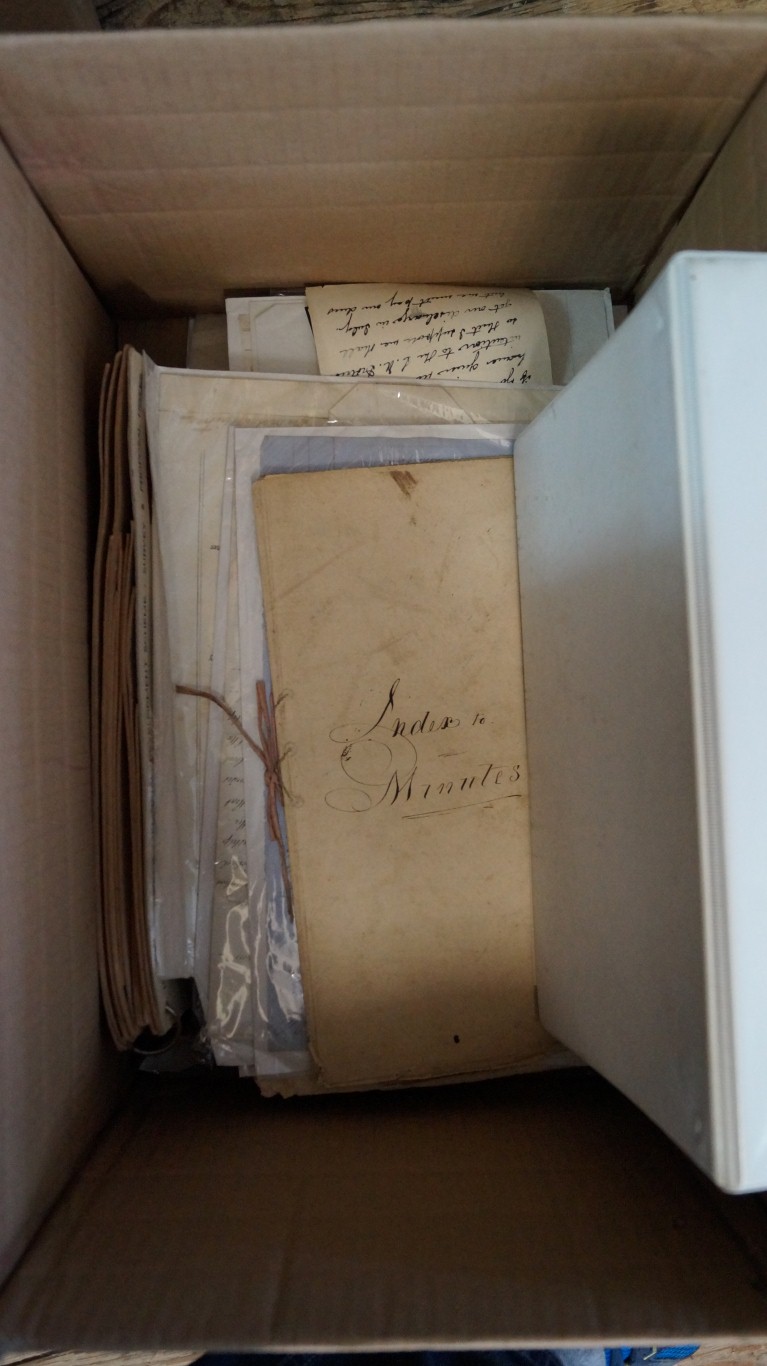 MANUSCRIPT/EPHEMERA: A carton of miscellaneous ephemera and manuscript material,