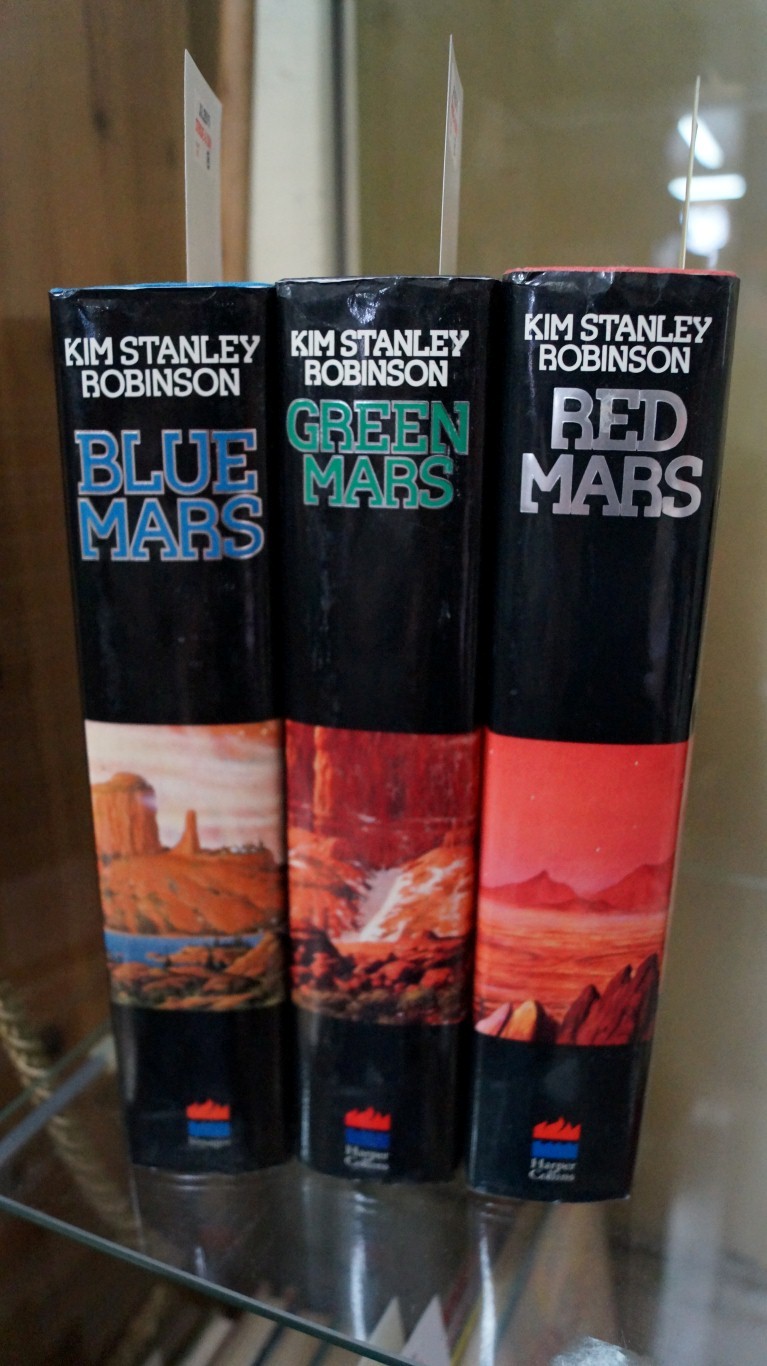 ROBINSON (Kim Stanley): Mars Trilogy; 'Red Mars'; 'Green Mars'; 'Blue Mars'; London,