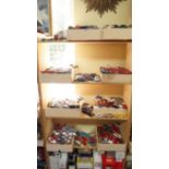 Model Cars: a large quantity of various good quality models, (four shelves).