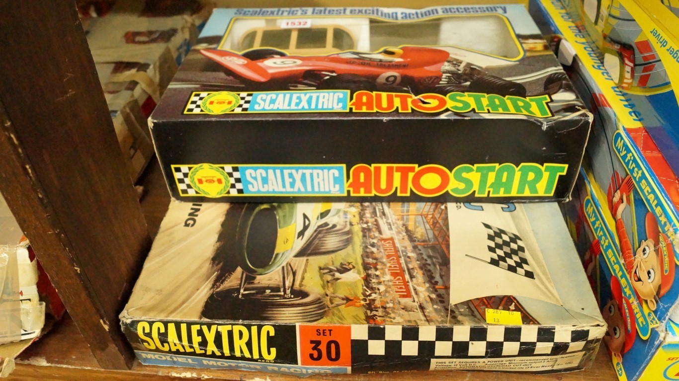 A Scalextric set 30, boxed; together with a Scalextric Autostart, boxed.